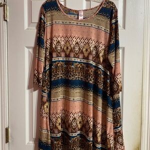 Multicolor Patterned Boutique Dress.